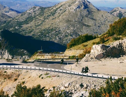 Scenic Mountain Road to Lovcen National Park on a Motorcycle